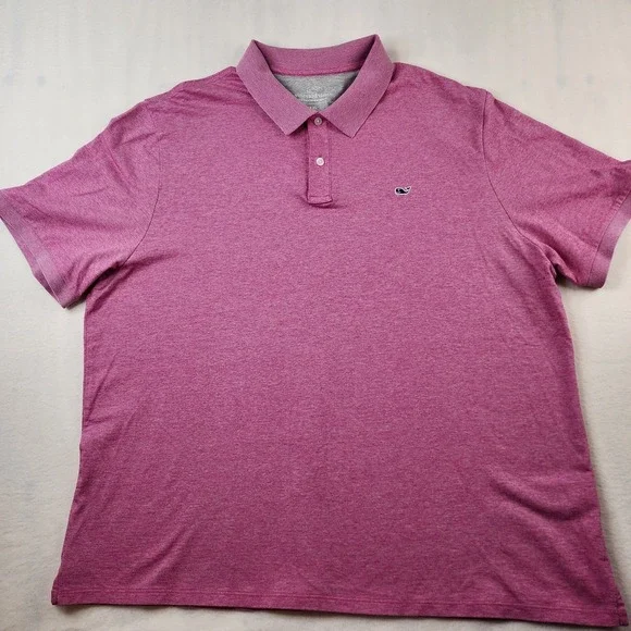 Vineyard Vines Pink Polo Shirt Mens XXL Short Sleeve Whale Logo Edgartown - Picture 2 of 8